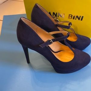 GIANNI BINI sexy blue platform heel Shoes 10M